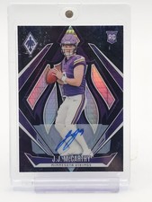 J.J. MCCARTHY 2024 PANINI PHOENIX BLACK HYPER ROOKIE AUTO #185 Q7136