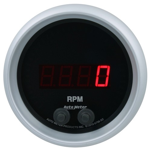 AutoMeter 6798-SC Sport-Comp Elite Digital 3-3/8" In-Dash Tach Gauge, 0-16K RPM - Picture 2 of 2