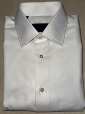 DAVID DONAHUE MENS LUXURY PREMIUM COTTON TRIM FIT DRESS SHIRT 16/32-33 $165