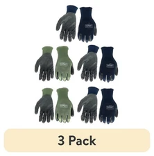 (3 pack) Expert Gardener 5 Pair Nitrile Garden Gloves, Medium
