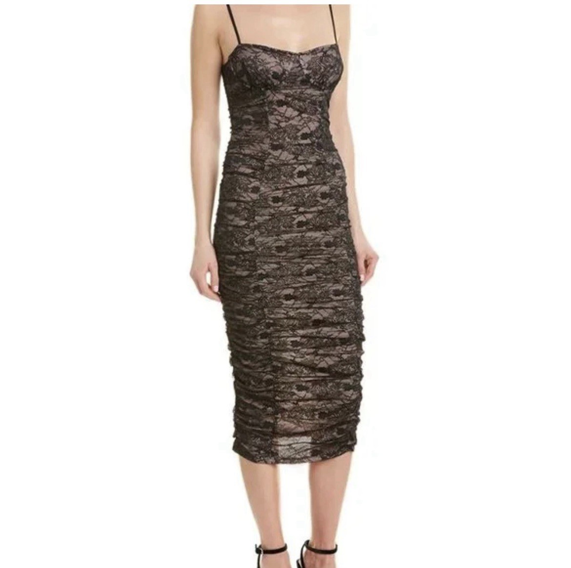 NWT Women’s Black Lace Midi Dress For Love And Lemons X Jaime King Size M
