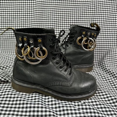 Dr. Martens x Felder Felder 1460 Pascal Black Ring Pierced Boots Women s US 8