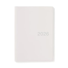 MUJI Planner 2026 Monthly/Weekly, Starting December 2025, A6, White Gray