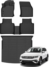 Jenofa-Car Floor Mats Cargo Liner for VW Tiguan 2018-2024 5 Seats All Weather