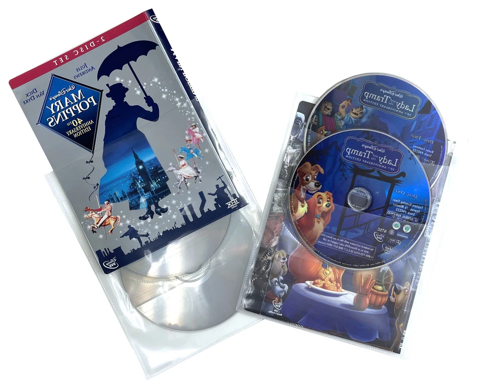 Lote de 2 fundas CPP y folletos de DVD CheckOutStore transparentes Foto 3 de 3