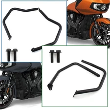 Black Steel Protect Engine Guard Highway Crash Bar For 2020-21 Indian Challenger