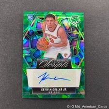 2024-25 Mosaic Kevin McCullar Jr Rookie Scripts Green Cracked Ice Auto #RS-MCC