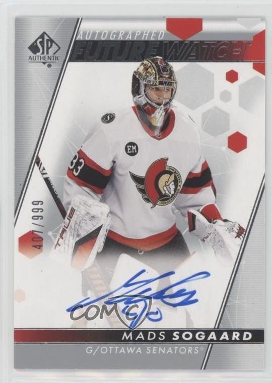 2022-23 SP Authentic Auto Future Watch 407/999 Mads Sogaard #120 Auto 03uh