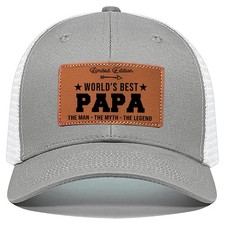 Papa, Best Grandpa Ever Hat, Gifts for Papa, Dad from Grandkids, Son, Daughte...