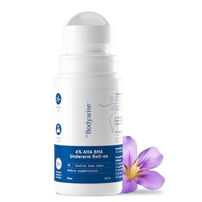 Be Bodywise 4% AHA BHA Underarm Roll On - 50 mL - Flora