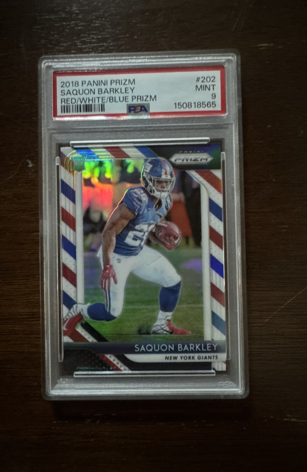 Saquon Barkley Panini Prizm #202 Red/White/Blue