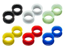 1 Paar Flesh Tunnel Silikon Ohr Plugs Piercin...