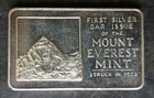 1973 Mount Everest Mint 1oz Silver Bar