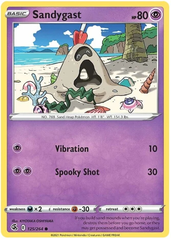 Sandygast - 125/264 - Common (Lp) Fusion Strike - Psychic Pokémon