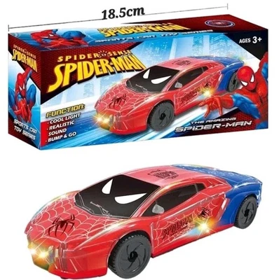 SPIDER CAR SPIDER-MAN LAMBORGHINI TOY BUMP & GO CAR SOUNDS LED LIGHTS BOYS GIRLS TOYS UK.
