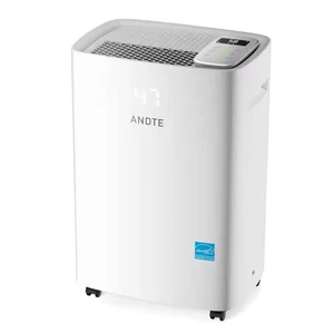 120-Pint Dehumidifier for 6500 Sq. Ft. White, with Quiet Operation, Auto Defrost