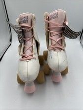Circle Society Pink Vanilla Adjustable Roller Skates Girls Size 3-7 Quad Wings