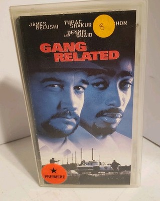 GANG RELATED (VHS Rated R) James  Belushi, Tupac Shakur, Dennis Quaid Rental 