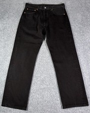 VTG Levis 501 Jeans Men 32x28 Black Y2K Made In USA Button Fly Pants Tag 32x30 