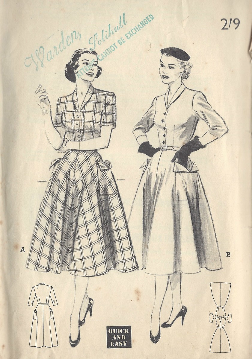 Patron De Couture Simplicity Vintage Années 1950 - Modèle B36 Robe R344, Neuf, 3-4 Mètres