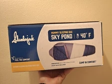 Slumberjack Sky Pond Mummy Sleeping Bag 40F Degrees 34”X88” Double Zipper Cinch
