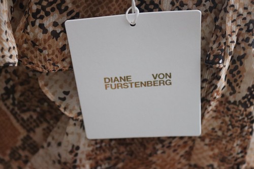 NWT Diane von Furstenberg Salona Python Kola Ruffle Wrap Maxi 100% Silk Skirt 6 - Picture 11 of 15