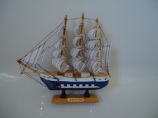 Ship Model Confection On Stand Made From Wood Lots Of Detail / Boat Gift