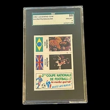 1982 LAUGHING COW STICKER SOCRATES - KENNY DALGLISH Rookie RC SGC 88 Mint+
