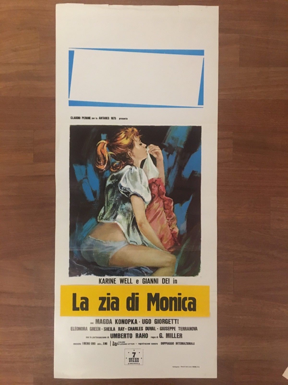 Locandina originale film La zia di Monica (1979) - Regia di Giorgio Mille