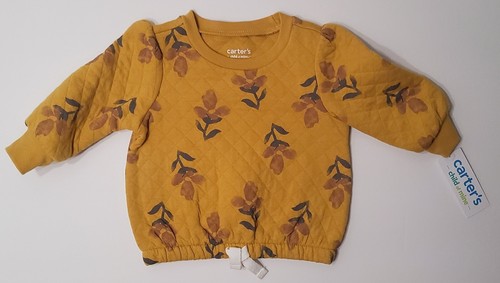 Carter's Child Of Mine Baby Girl Yellow Sweater 3-Piece Outfit Size 3-6 Months - Picture 2 of 7