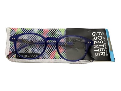Foster Grant Reading Glasses Seren Blue with soft case NEW
