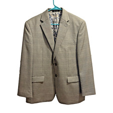 Ralph Lauren LRL Men's Paisley Lining 2-Button Blazer Gray Khaki/Tan   42S