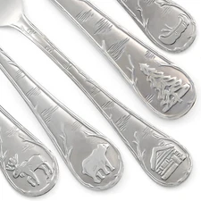 Cambridge LODGE FROSTED Frost Stainless PLAIN BACK Silverware CHOICE Flatware