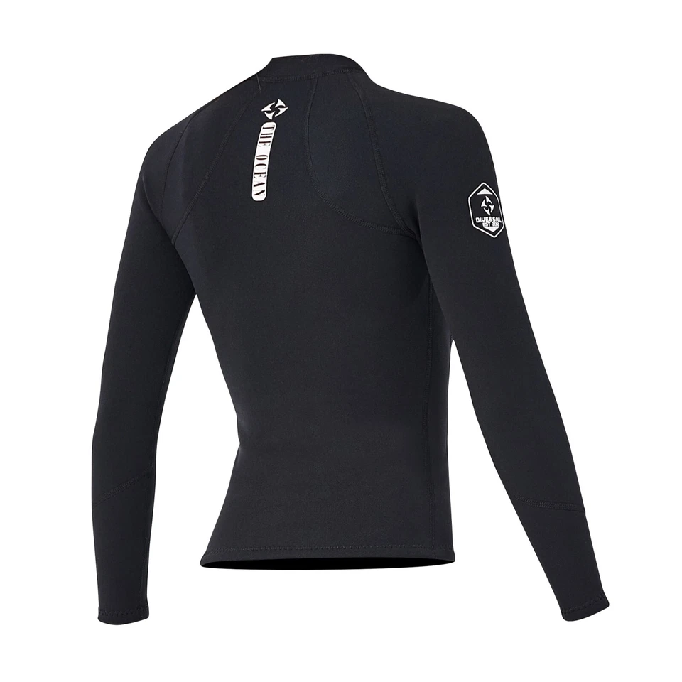 2mm Wetsuit Tops Long Sleeve Zip Jacket Diving Suit for Men Women Swim Surfing - image 4 of 4