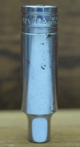 CLEAR PICS! NOM! Snap-on 1/2" Drive Deep SAE 6-Point Socket 3/8" TS121 - Picture 4 of 8