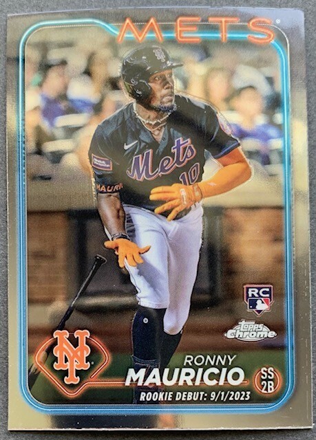 2024 TOPPS CHROME UPDATE RONNY MAURICIO #USC41 NEW YORK METS ROOKIE DEBUT RC