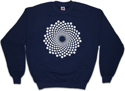 SPIRAL DOTS Sweatshirt Pullover Spiral Labyrinth Mystic Hypnotic Circle