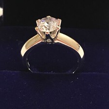 Solitaire Engagement Ring 2ct 14k White Gold Toned Round Brilliant Cut