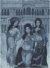 Ukrainian Exlibris Three Dancers by K. Antioukhin Graphics Etching Limited Signe