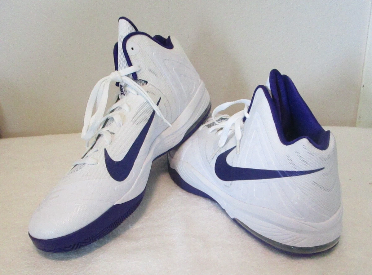 NEW Nike Air Max Premiere TB Mens Basketball Shoes 18 White Purple MSRP 110