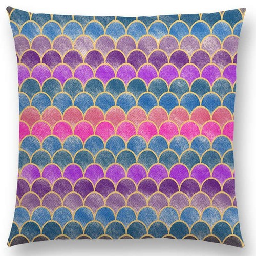 Lovely Geometric Pattern Pastel Triangles Diamond Rainbow Gradient Cushion Cover - Picture 35 of 37