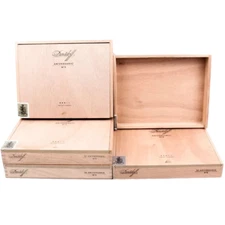Lot of 5 Davidoff Aniversario No. 3 Wooden Cigar Box 8.5" x 6.75" x 1.25"