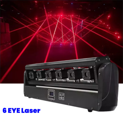 6 Eyes Moving Head Laser Light Rgb Lazer Beam Stage Scanner Laser Dj Light