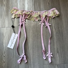 For Love And Lemons Garter Belt Womens Extra Small Lilac Green Floral