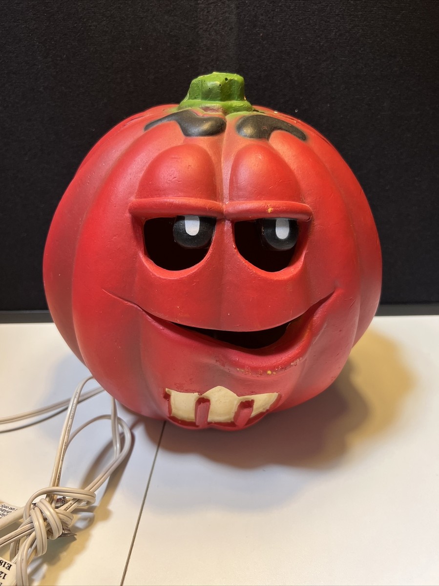 レア♡ m&m's エムアンドエムズ ランプ 1998 Rare M&M Light Up Pumpkin 9.5” Red M & M Candies | eBay