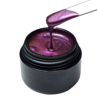 Premium UV Farbgel Violett Glimmer 5ml Gel Lila Fullcover hochdeckend Nr.880
