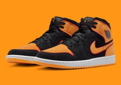 NEW Air Jordan 1 Mid SE Men's Size 9 Black/Vivid Orange NEW Air Jordan 1 Mid SE Men's Size 9 Black/Vivid Orange