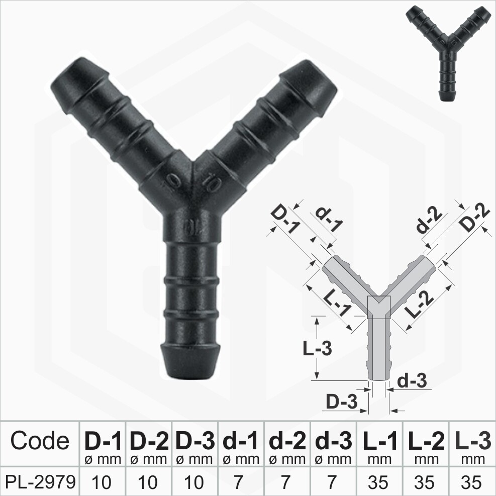 Y JOINER Piece 3 WAY PLASTIC BARBED CONNECTOR PIPE HOSE Reducer Air Fuel Water