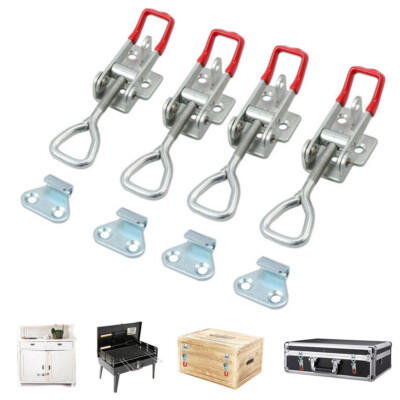 4X Metal Toggle Latch Catch Cabinet Boxes Handle Toggle Lock Clamp Hasp Cupboard