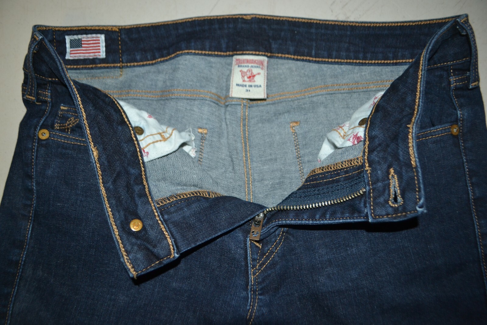 True Religion Women's Halle Skinny No Pocket Flaps Blue Denim Jeans Sz 31x29 thumbnail 8